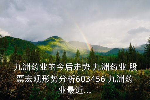  九洲藥業(yè)的今后走勢(shì) 九洲藥業(yè) 股票宏觀形勢(shì)分析603456 九洲藥業(yè)最近...