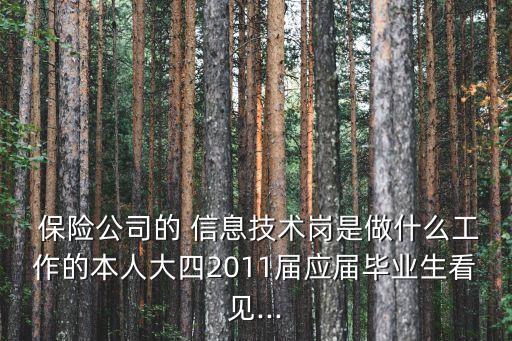 保險公司信息技術部