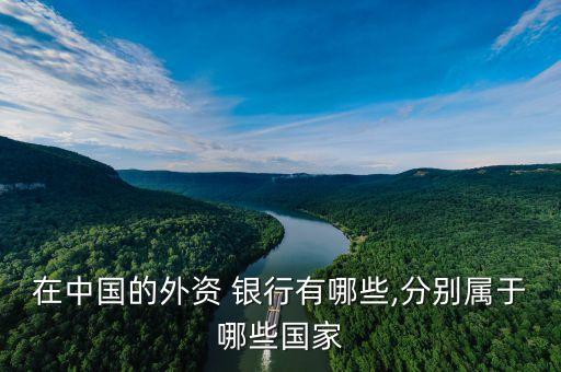 在中國的外資 銀行有哪些,分別屬于哪些國家