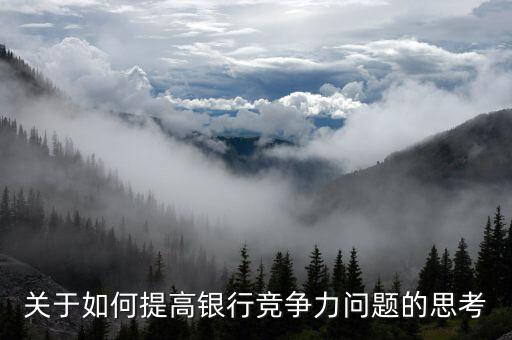 關(guān)于如何提高銀行競(jìng)爭(zhēng)力問(wèn)題的思考