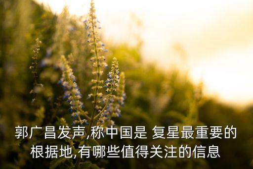 復星集團進入渠道
