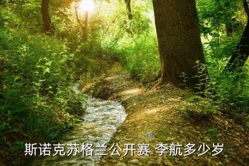 斯諾克蘇格蘭公開賽 李航多少歲