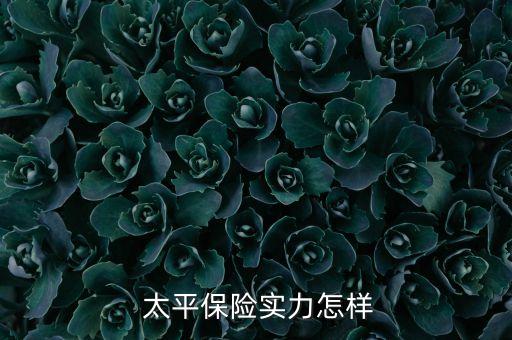  太平保險實力怎樣