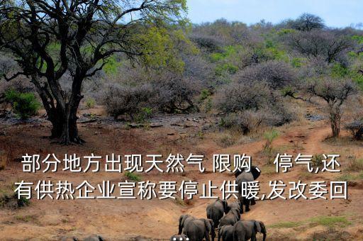 部分地方出現(xiàn)天然氣 限購、停氣,還有供熱企業(yè)宣稱要停止供暖,發(fā)改委回...