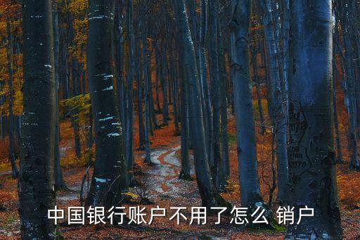 中國(guó)銀行賬戶不用了怎么 銷戶