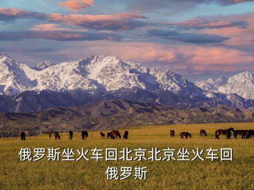 俄羅斯買中國高鐵,北京到俄羅斯高鐵什么時候開工