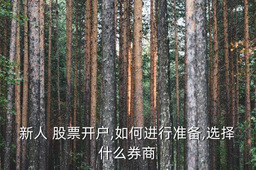 新人 股票開(kāi)戶(hù),如何進(jìn)行準(zhǔn)備,選擇什么券商