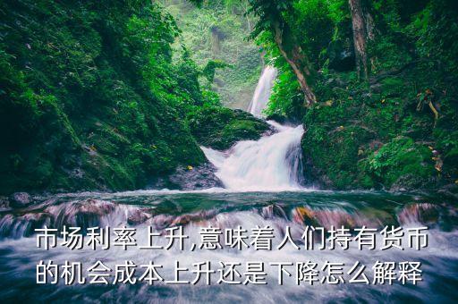  市場利率上升,意味著人們持有貨幣的機會成本上升還是下降怎么解釋
