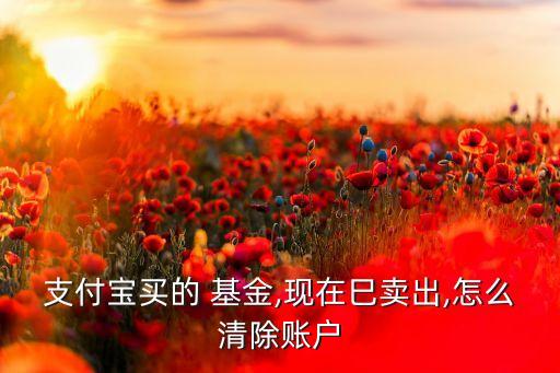 支付寶買的 基金,現在巳賣出,怎么清除賬戶