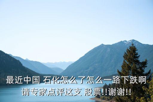 最近中國(guó) 石化怎么了怎么一路下跌啊請(qǐng)專(zhuān)家點(diǎn)評(píng)這支 股票!!謝謝!!