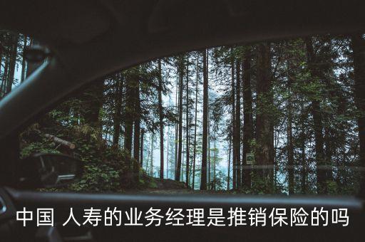 中國(guó) 人壽的業(yè)務(wù)經(jīng)理是推銷保險(xiǎn)的嗎