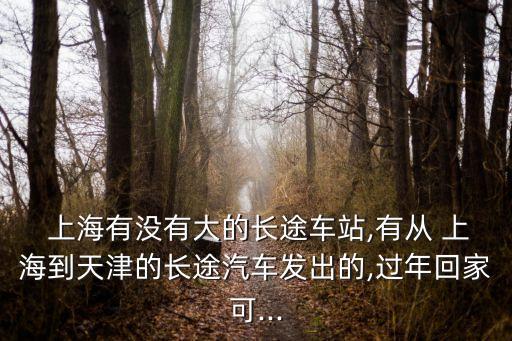  上海有沒有大的長(zhǎng)途車站,有從 上海到天津的長(zhǎng)途汽車發(fā)出的,過年回家可...