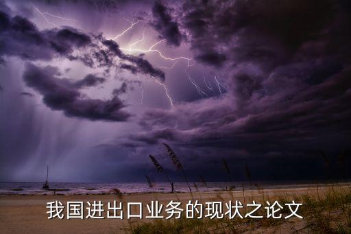 我國(guó)進(jìn)出口業(yè)務(wù)的現(xiàn)狀之論文