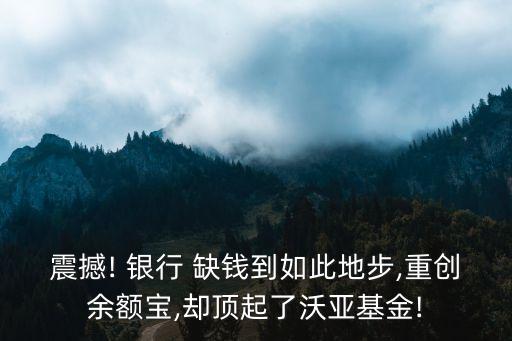 震撼! 銀行 缺錢到如此地步,重創(chuàng)余額寶,卻頂起了沃亞基金!