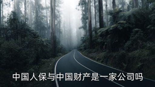 中國人保與中國財產是一家公司嗎