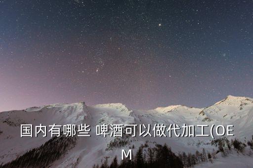 國內有哪些 啤酒可以做代加工(OEM