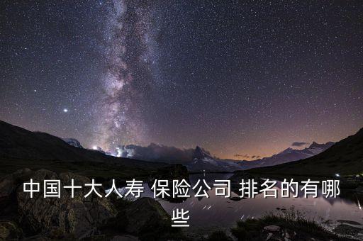 中國十大人壽 保險公司 排名的有哪些