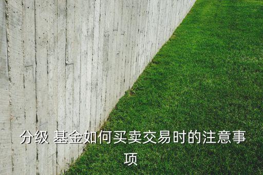  分級 基金如何買賣交易時(shí)的注意事項(xiàng)
