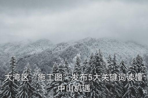 大灣區(qū)“施工圖”發(fā)布5大關(guān)鍵詞讀懂中山機(jī)遇