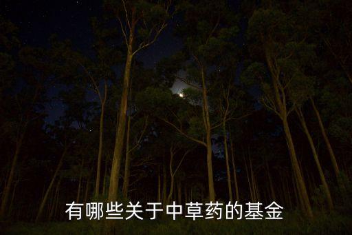 有哪些關于中草藥的基金
