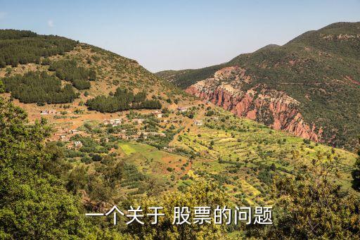 一個關(guān)于 股票的問題