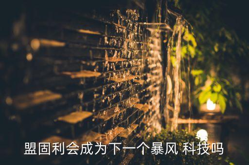 盟固利會成為下一個暴風(fēng) 科技嗎