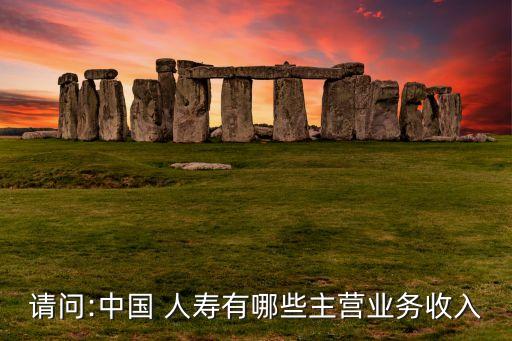 請問:中國 人壽有哪些主營業(yè)務收入