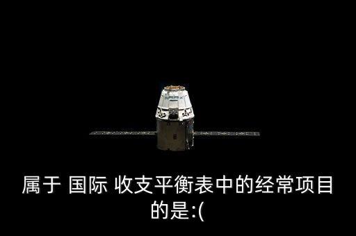 屬于 國際 收支平衡表中的經(jīng)常項目的是:(