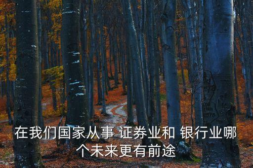 在我們國家從事 證券業(yè)和 銀行業(yè)哪個(gè)未來更有前途