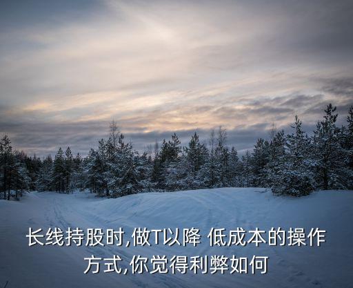 長(zhǎng)線持股時(shí),做T以降 低成本的操作方式,你覺(jué)得利弊如何