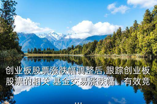 創(chuàng)業(yè)板股票漲跌幅調(diào)整后,跟蹤創(chuàng)業(yè)板股票的相關(guān) 基金交易漲跌幅、有效競(jìng)...