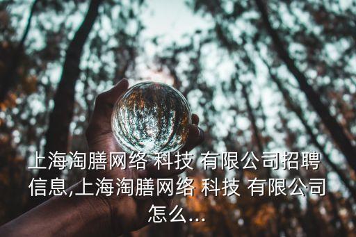 上海淘膳網(wǎng)絡 科技 有限公司招聘 信息,上海淘膳網(wǎng)絡 科技 有限公司怎么...