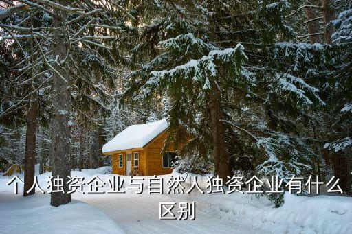個人獨資企業(yè)與自然人獨資企業(yè)有什么區(qū)別