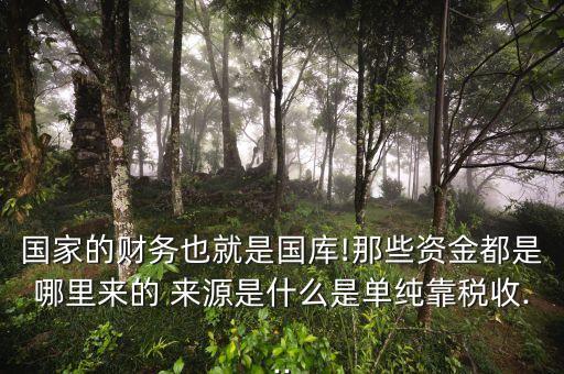 國家的財務也就是國庫!那些資金都是哪里來的 來源是什么是單純靠稅收...