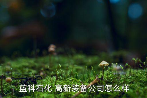  藍(lán)科石化 高新裝備公司怎么樣