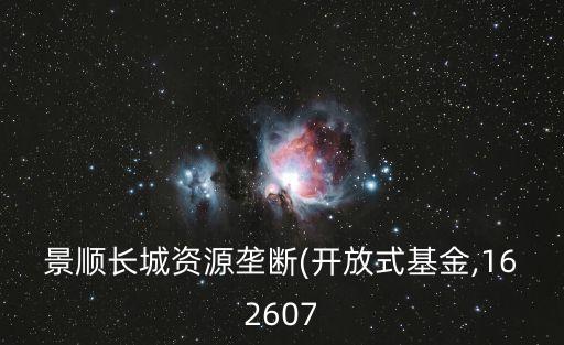 景順長(zhǎng)城資源壟斷(開放式基金,162607