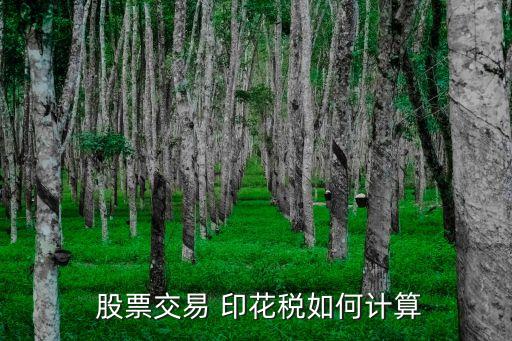  股票交易 印花稅如何計(jì)算