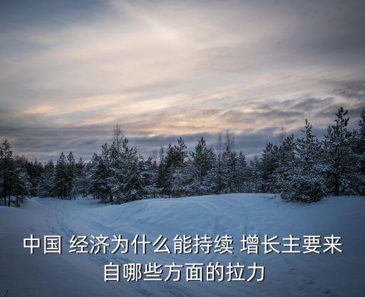 中國(guó) 經(jīng)濟(jì)為什么能持續(xù) 增長(zhǎng)主要來(lái)自哪些方面的拉力