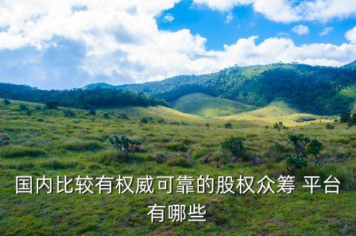 國(guó)內(nèi)比較有權(quán)威可靠的股權(quán)眾籌 平臺(tái)有哪些