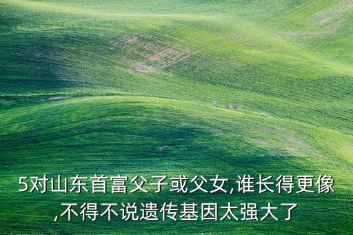 5對山東首富父子或父女,誰長得更像,不得不說遺傳基因太強(qiáng)大了