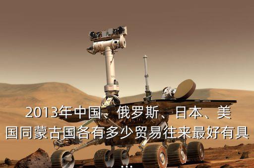  2013年中國(guó)、俄羅斯、日本、美國(guó)同蒙古國(guó)各有多少貿(mào)易往來(lái)最好有具...