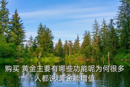 購(gòu)買 黃金主要有哪些功能呢為何很多人都說(shuō) 黃金能增值