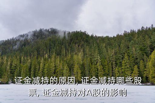  證金減持的原因, 證金減持哪些股票, 證金減持對A股的影響