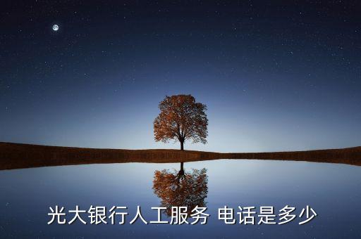  光大銀行人工服務 電話是多少