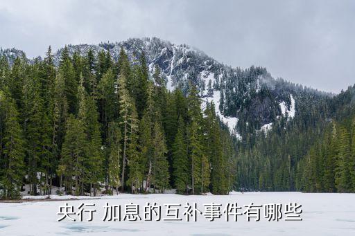  央行 加息的互補事件有哪些