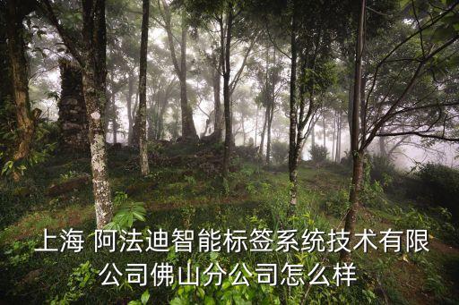  上海 阿法迪智能標簽系統(tǒng)技術有限公司佛山分公司怎么樣