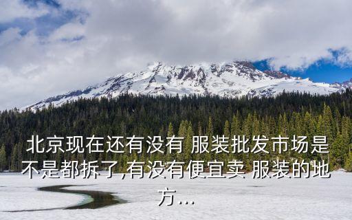  北京現(xiàn)在還有沒(méi)有 服裝批發(fā)市場(chǎng)是不是都拆了,有沒(méi)有便宜賣 服裝的地方...