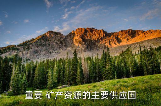 重要 礦產(chǎn)資源的主要供應(yīng)國(guó)
