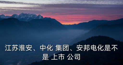 江蘇淮安、中化 集團(tuán)、安邦電化是不是 上市 公司