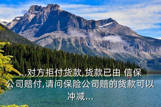 ...對方拒付貨款,貨款已由 信保公司賠付,請問保險公司賠的貨款可以沖減...